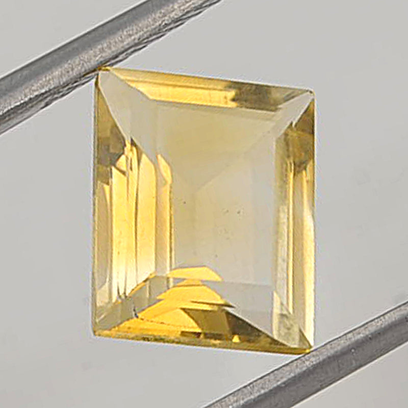 2.95 Carat Yellow Color Square Citrine Gemstone