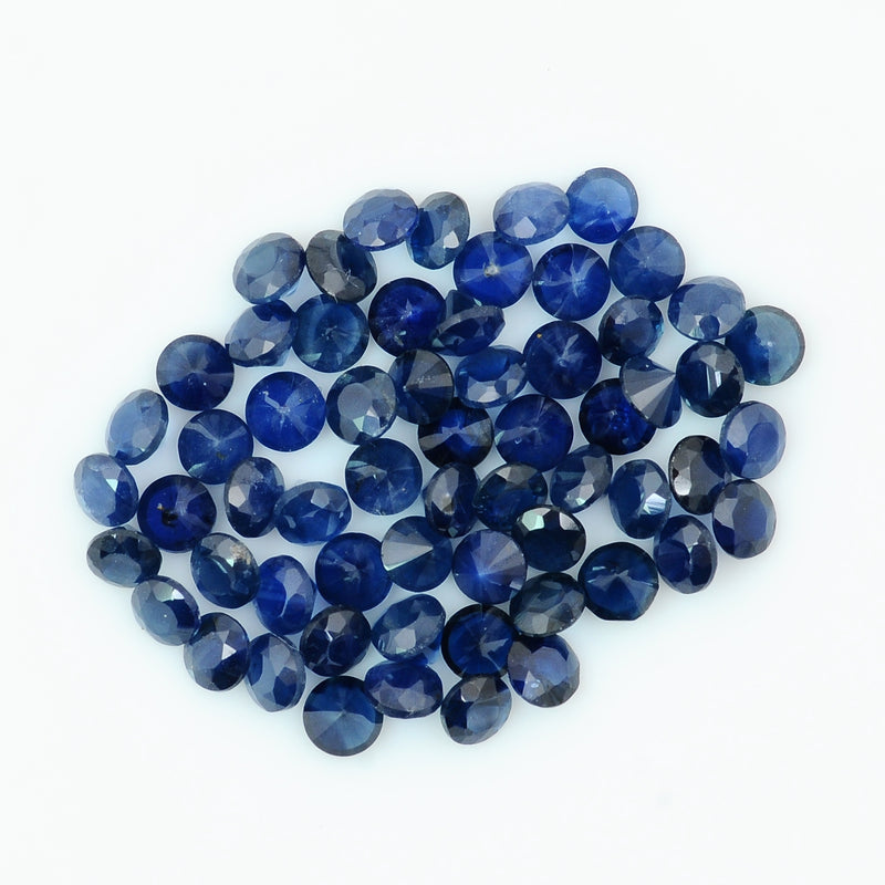 61 pcs Sapphire  - 9.03 ct - ROUND - Blue