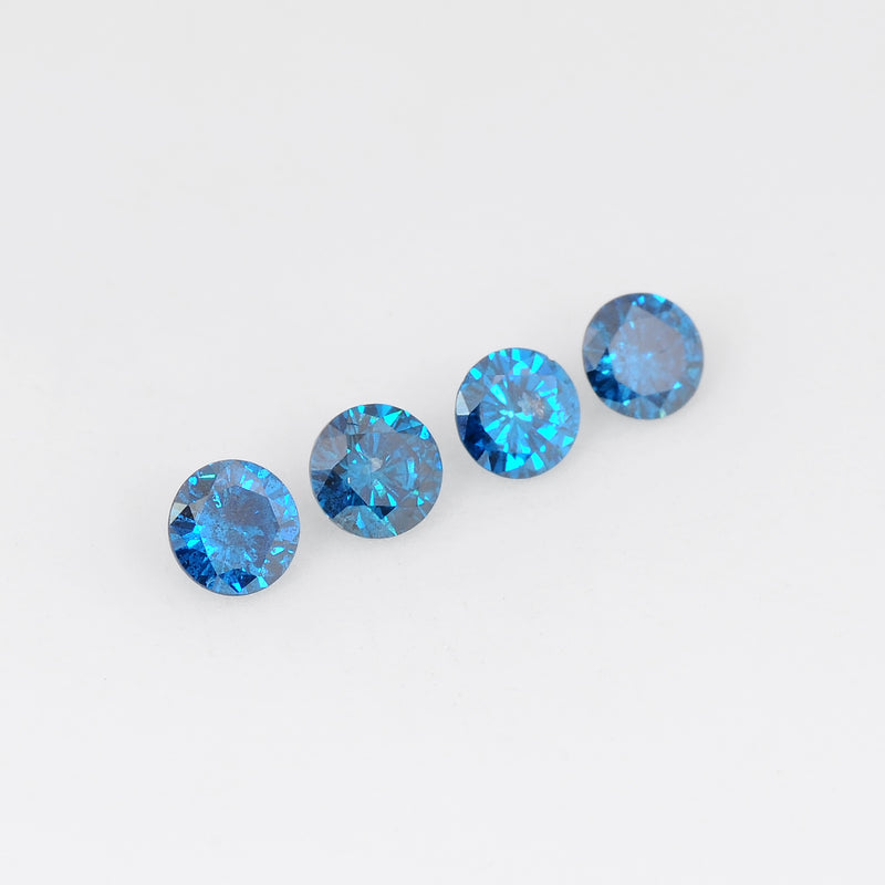 Round Fancy Intense Blue Color Diamond 1.03 Carat - AIG Certified