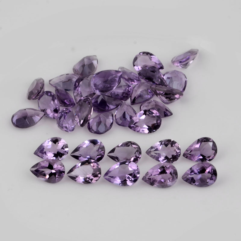 55.4 Carat Pear Purple Amethyst Gemstone