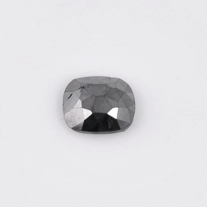 2.18 Carat Rose Cut Cushion Fancy Black Diamond-AIG Certified
