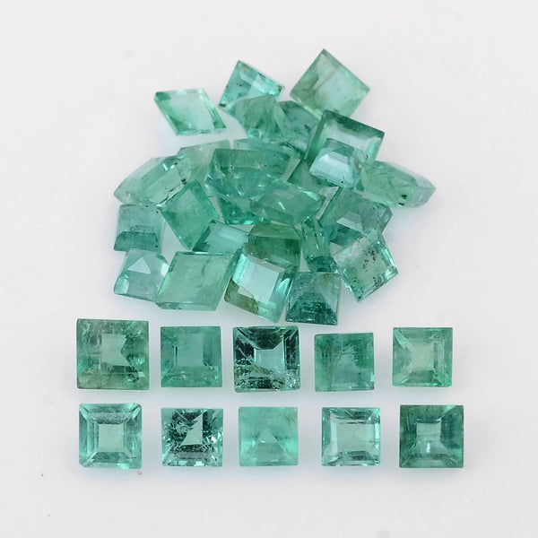 36 pcs Emerald  - 5.81 ct - Square - Green