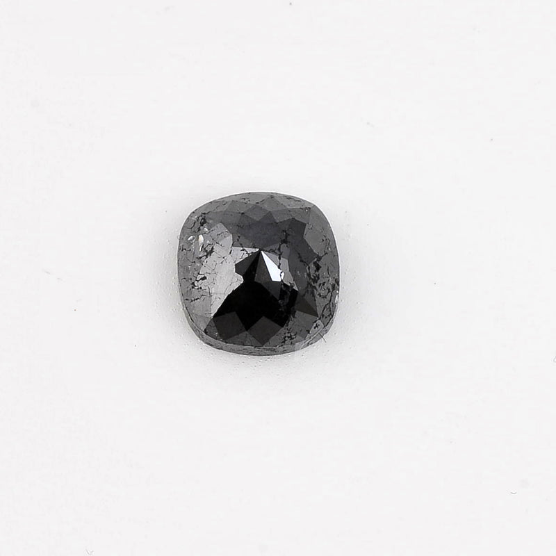 2.34 Carat Rose Cut Cushion Fancy Black Diamond-AIG Certified