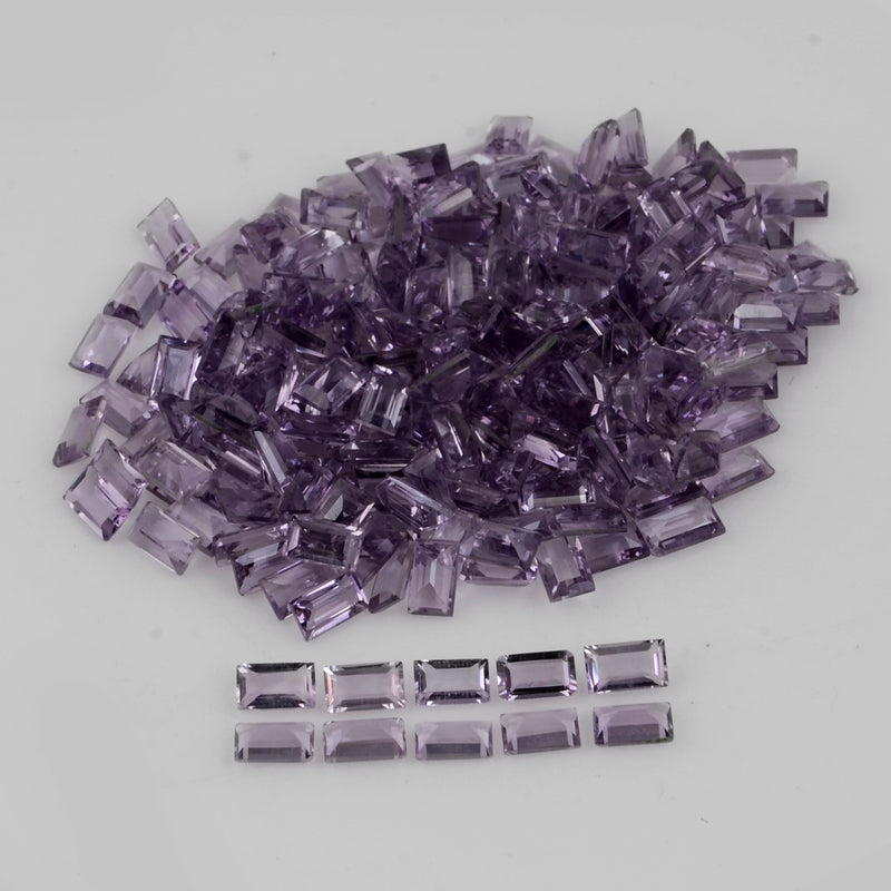 57.36 Carat Baguette Purple Amethyst Gemstone