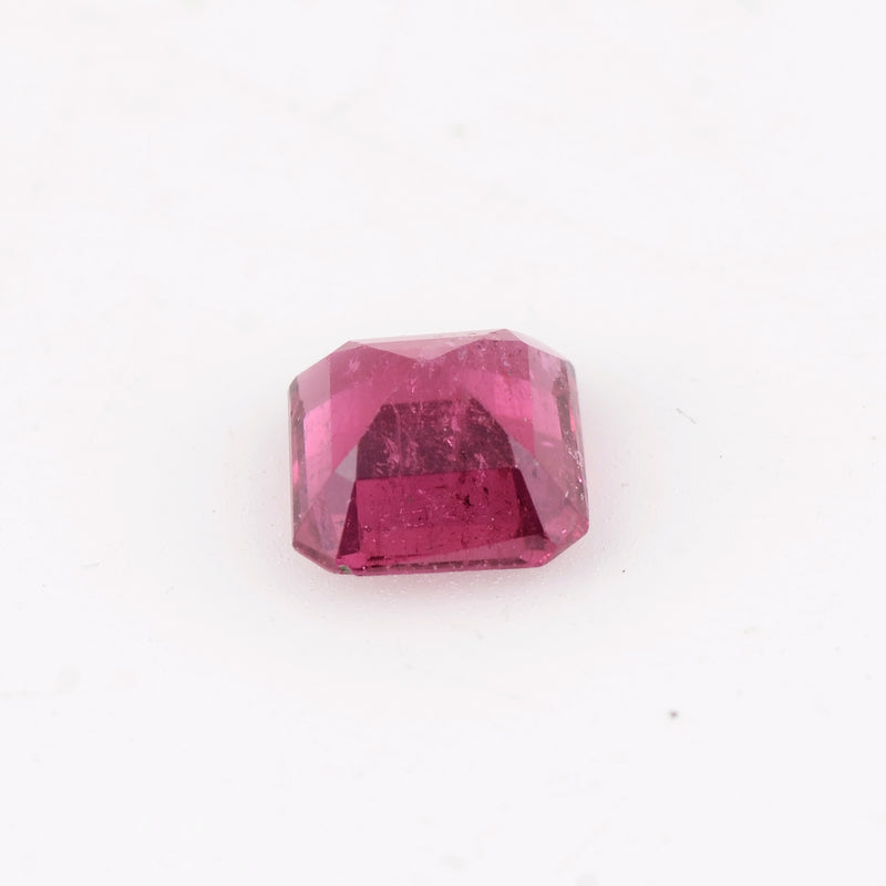 1 pcs Rubellite  - 0.84 ct - Square - Reddish Purple - Transparent