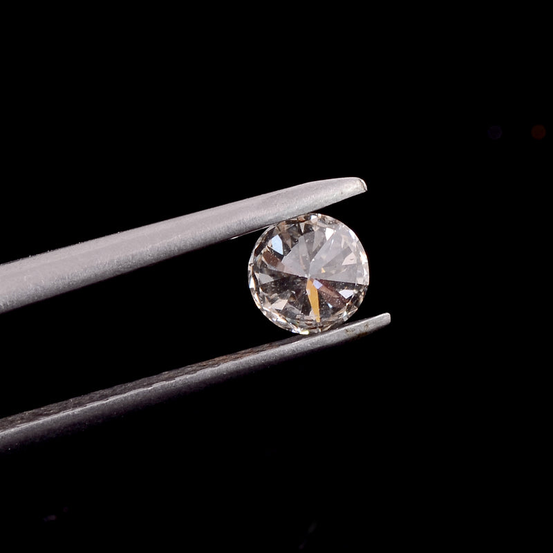 Round M, Faint Brown Color Diamond 0.30 Carat - IGI Certified