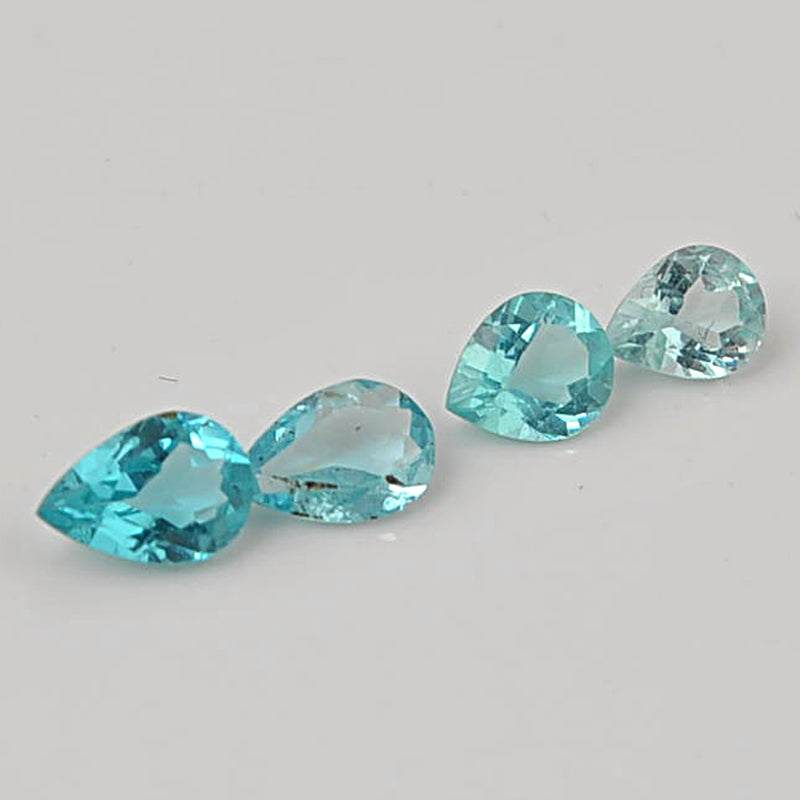 1.40 Carat Blue Color Pear Apatite Gemstone