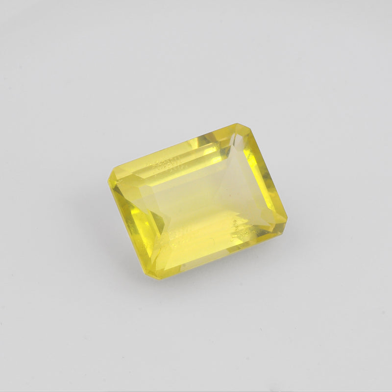 19.20 Carat Yellow Color Octagon Lemon Quartz Gemstone