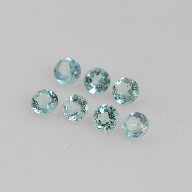 0.42 Carat Greenish Blue Color Round Apatite Gemstone