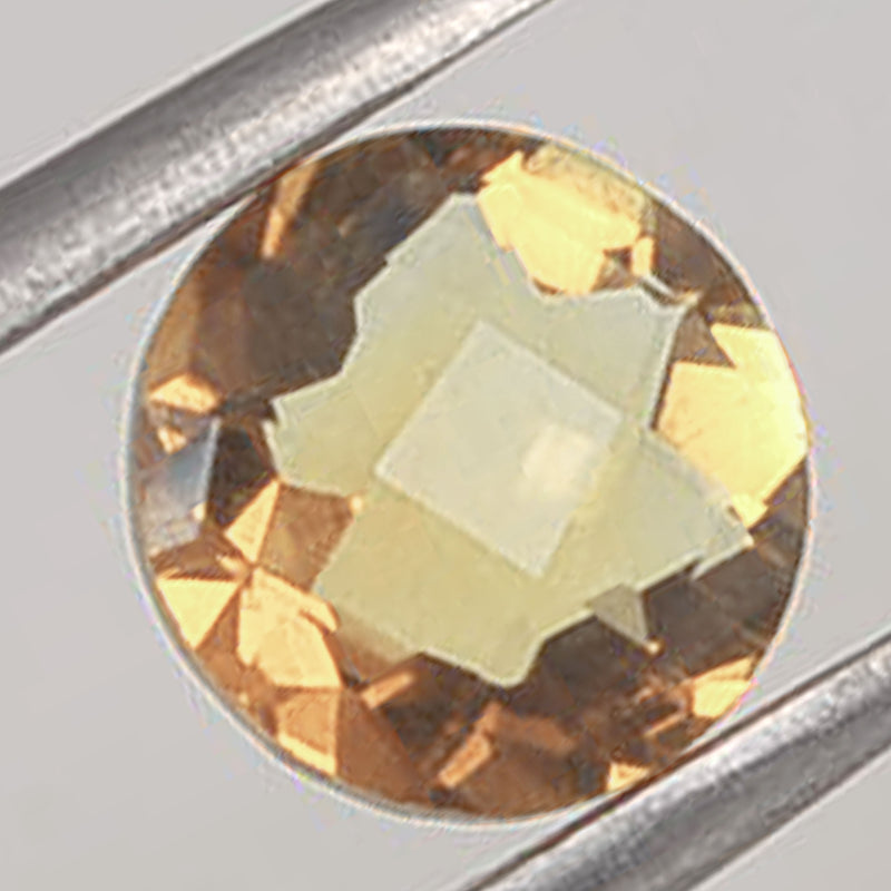 1.38 Carat Yellow Color Round Citrine Gemstone