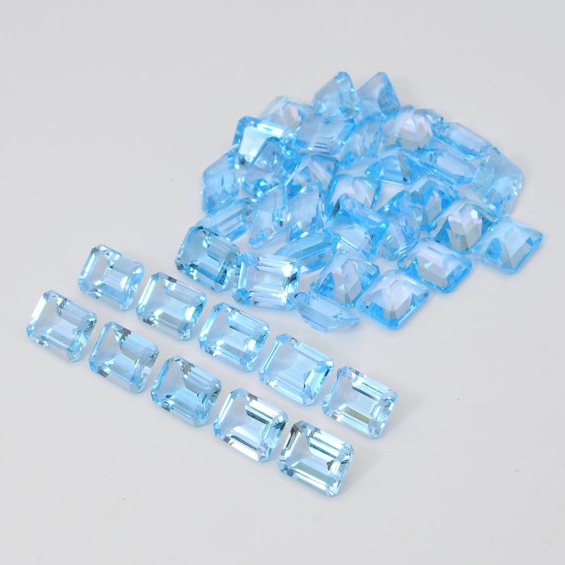 40 pcs Blue Topaz  - 155.37 ct - Octagon - Blue