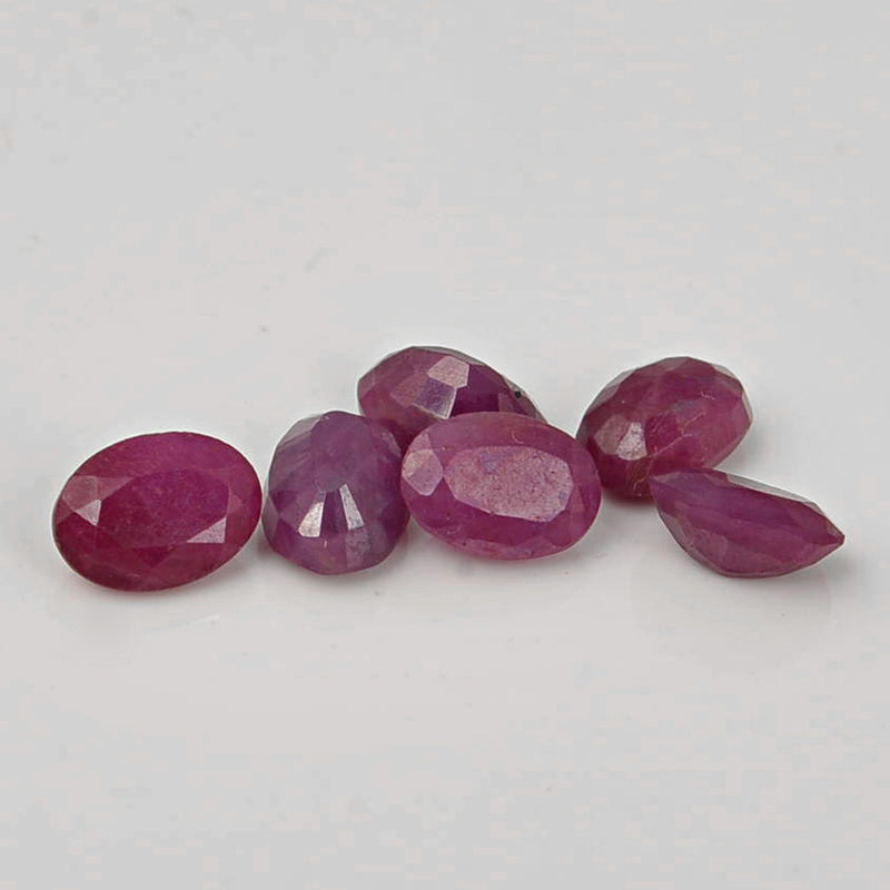 7.00 Carat Red Color Oval Ruby Gemstone