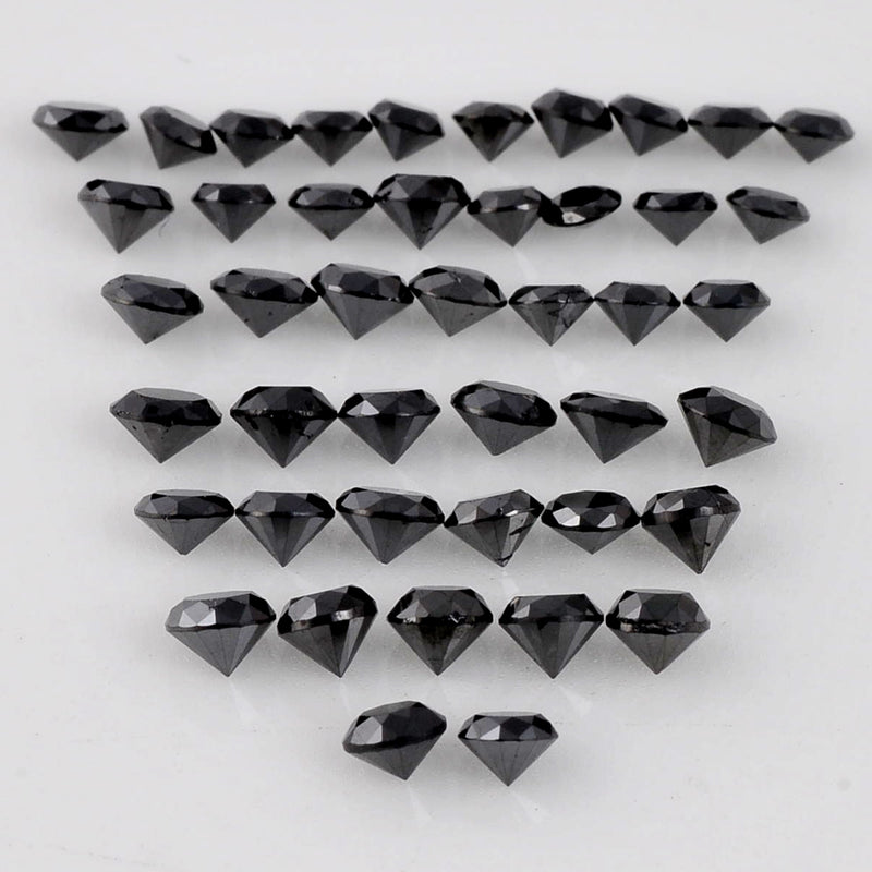 6.57 Carat Brilliant Round Fancy Black Diamonds-AIG Certified