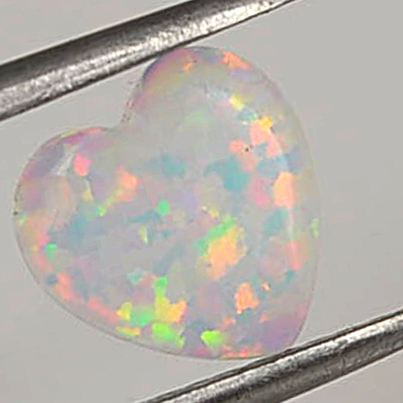 0.52 Carat White Color Heart Opal Gemstone