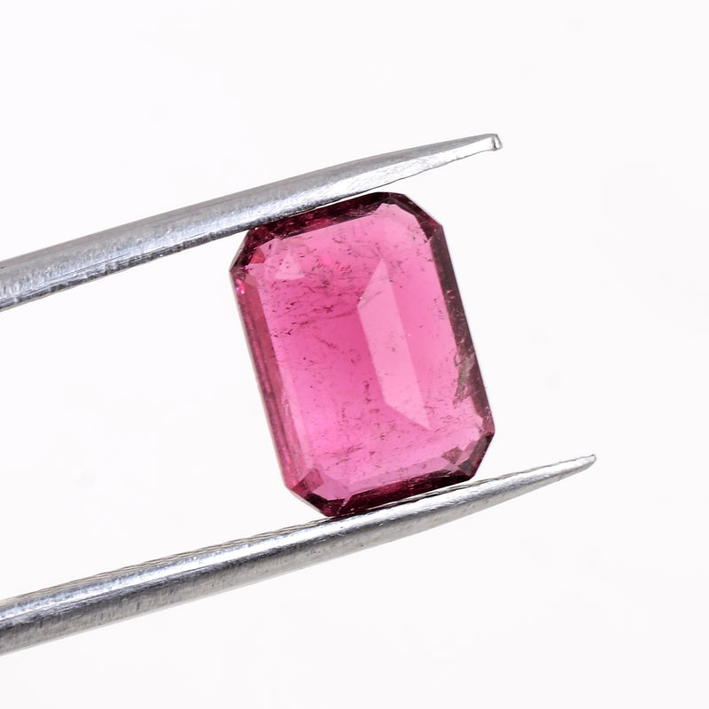 1.88 Carat Pink Color Octagon Tourmaline Gemstone