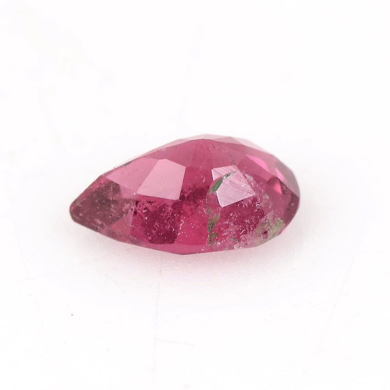 1 pcs Rubellite  - 0.97 ct - Pear - Reddish Purple - Transparent