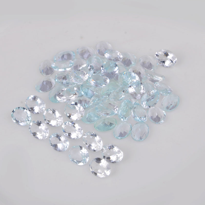 56.9 Carat Oval Blue Aquamarine Gemstone