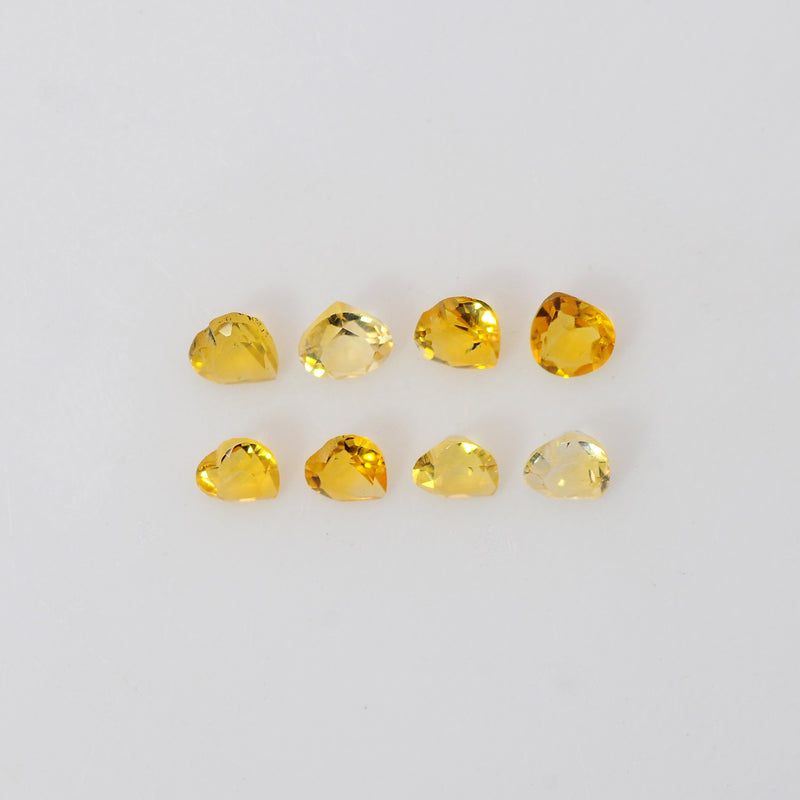 Heart Yellow Color Citrine Gemstone 1.65 Carat