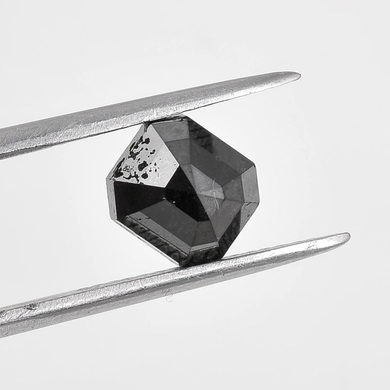 2.19 Carat Brilliant Cornered Rectangular Fancy Black Diamond-AIG Certified