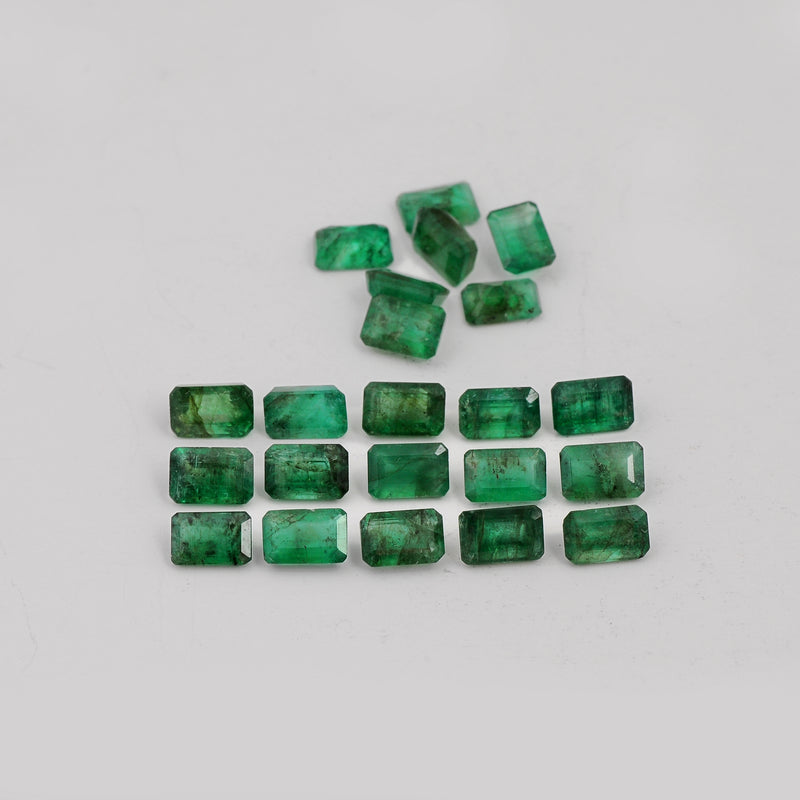 22 pcs Emerald  - 12.51 ct - Octagon - Green