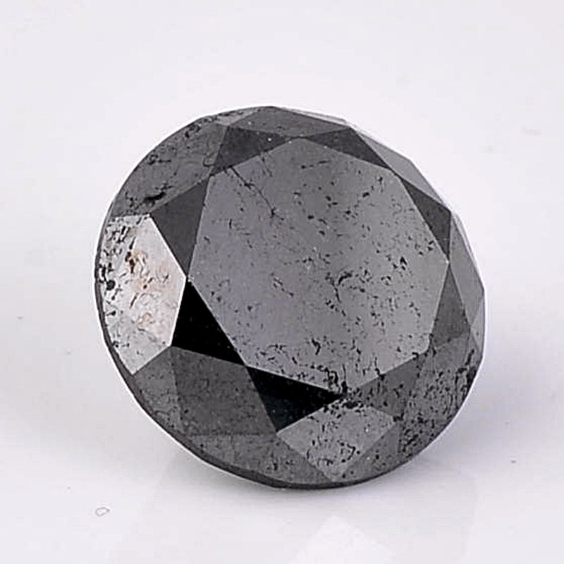7.60 Carat Brilliant Round Fancy Black Diamond
