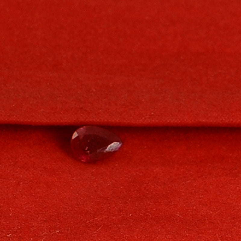 0.8 Carat Red Color Pear Ruby Gemstone