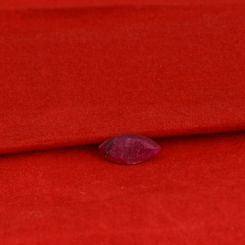 0.9 Carat Red Color Marquise Ruby Gemstone