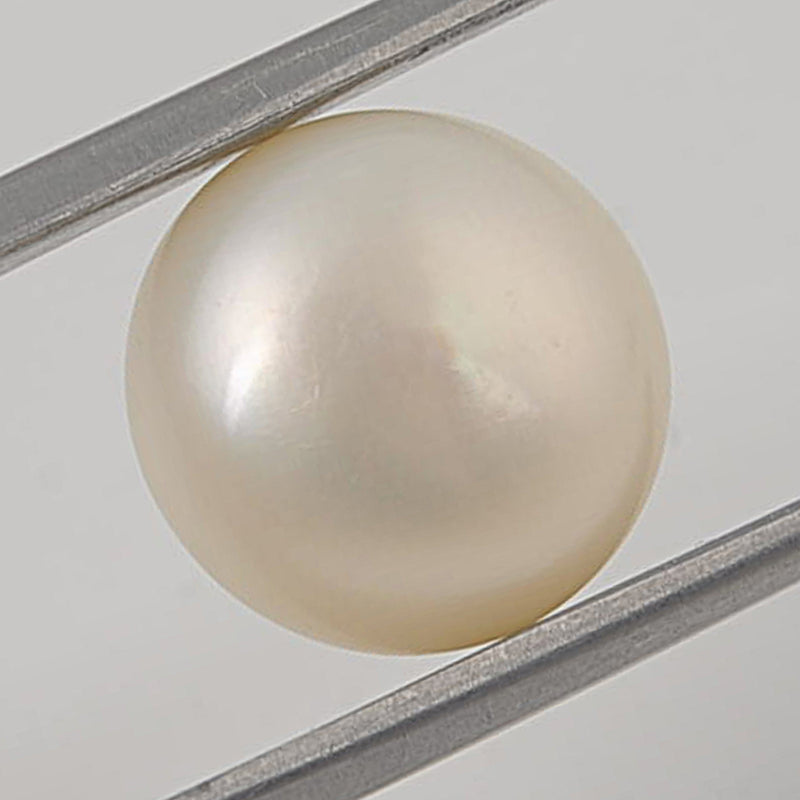 13.26 Carat Matte Peach Color Round Pearl Gemstone