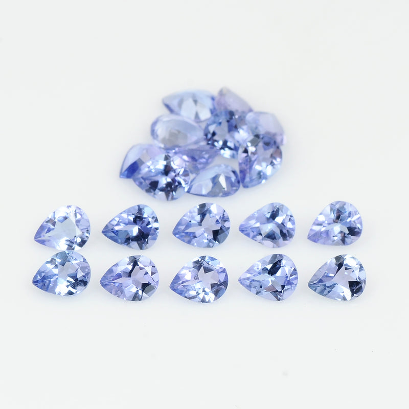 20 pcs Tanzanite  - 6 ct - Pear - Blue