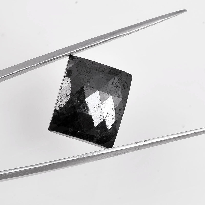12.64 Carat Cushion Fancy Black Diamond-AIG Certified