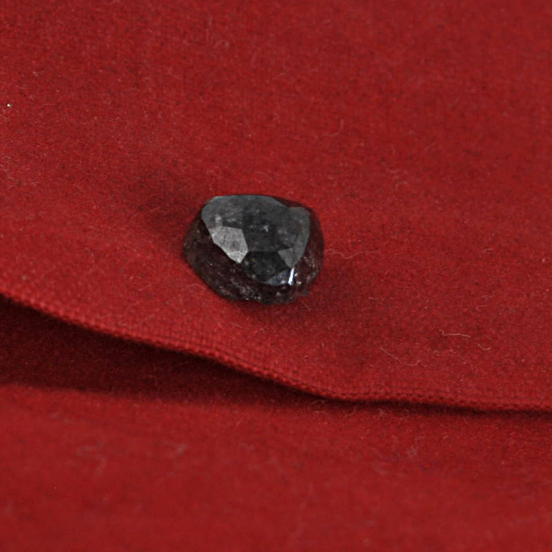 1.51 Carat Rose Cut Pear Black Diamond