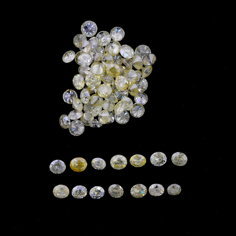 Round Natural Fancy Mix Yellow Color Diamond 4.17 Carat - AIG Certified