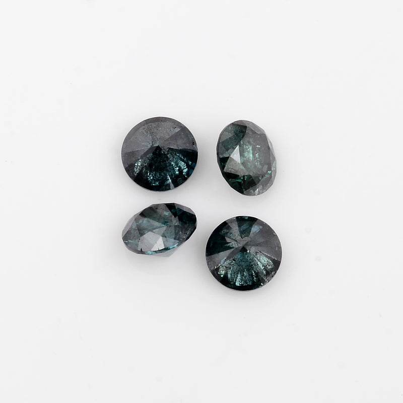 Round Fancy Deep Greenish Blue Color Diamond 1.43 Carat - AIG Certified