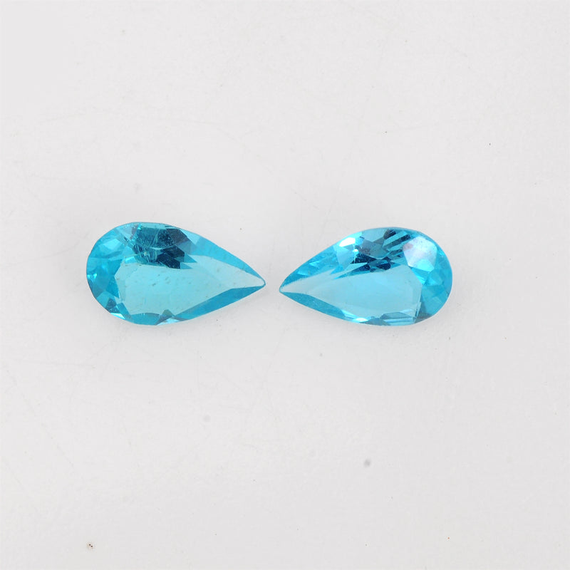 1.38 Carat Blue Color Pear Apatite Gemstone