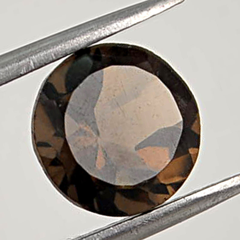 53.30 Carat Brown Color Round Smoky Quartz Gemstone