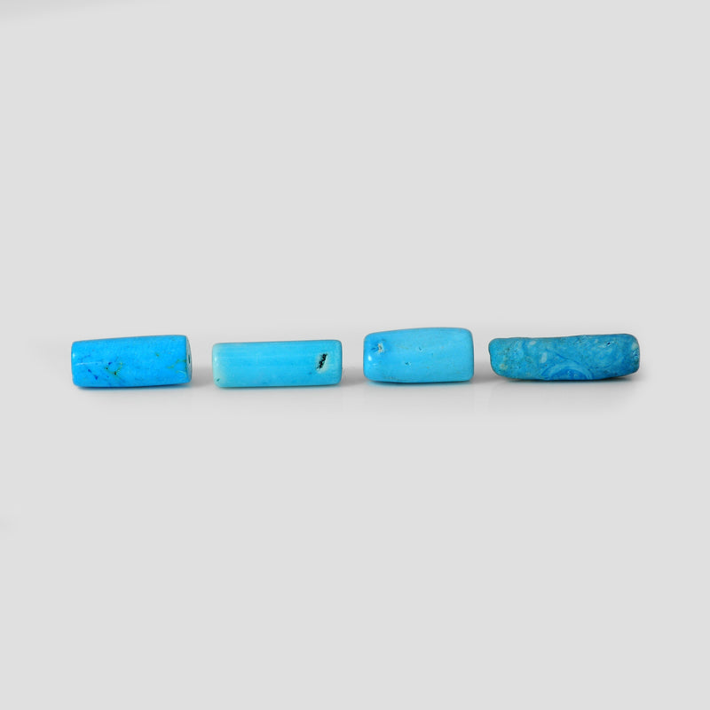 Tube Blue Color Turquoise Gemstone 17.55 Carat