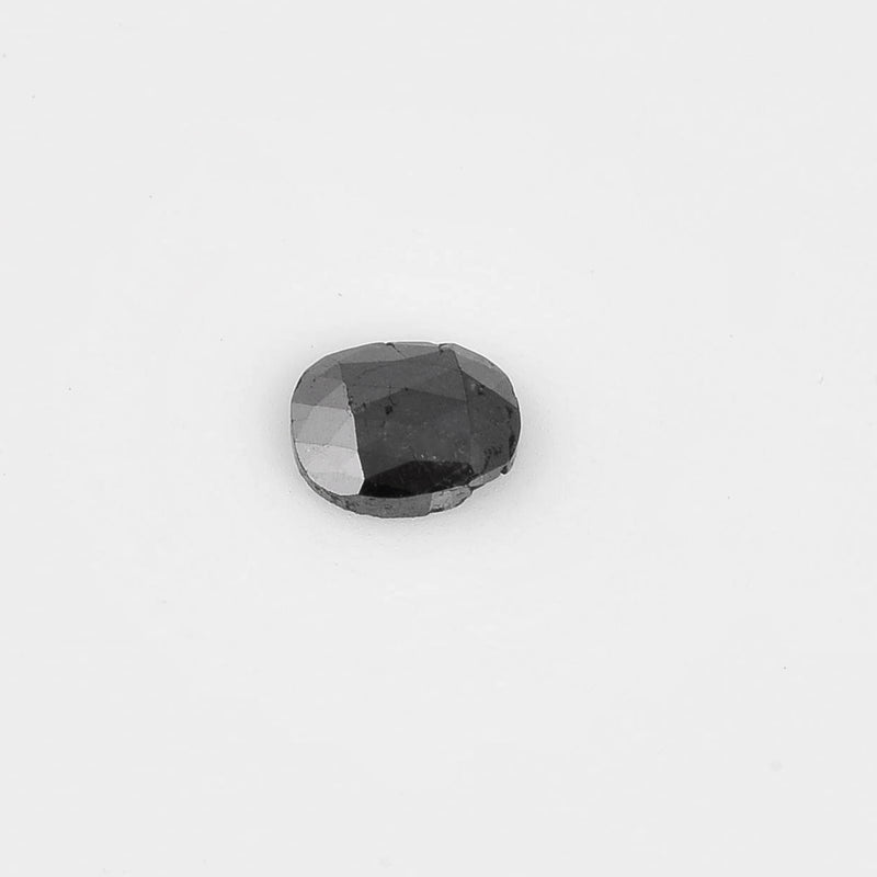 1.51 Carat Rose Cut Cushion Fancy Black Diamond-AIG Certified