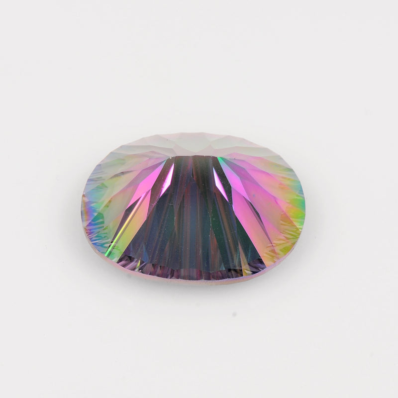 Oval Multi Color Mystic Topaz Gemstone 35.31 Carat