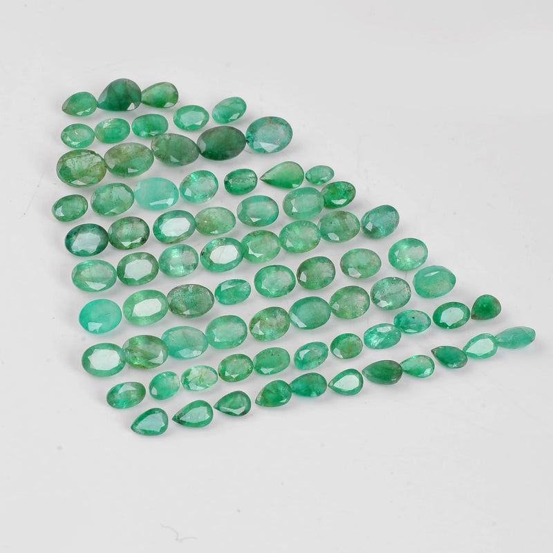 47.55 Carat Green Color Oval+Pear Emerald Gemstone
