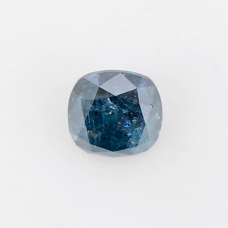 Cushion Fancy Greenish Blue Color Diamond 0.48 Carat - AIG Certified