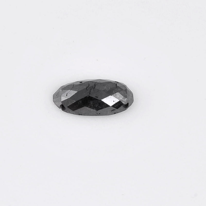 1.63 Carat Rose Cut Oval Fancy Black Diamond-AIG Certified