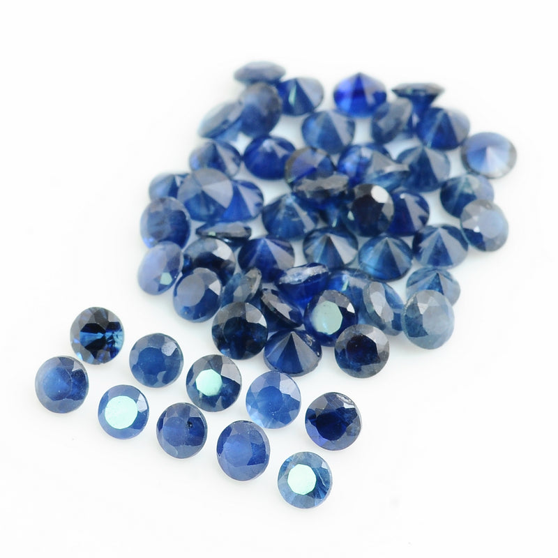 56 pcs Sapphire  - 8.33 ct - ROUND - Blue