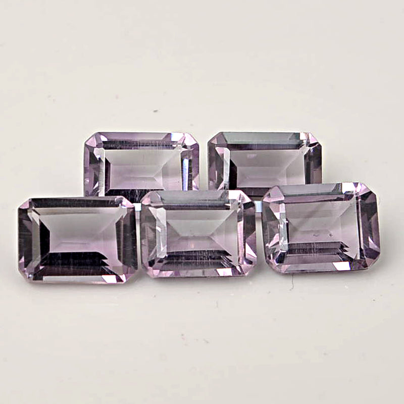 6.82 Carat Purple Color Octagon Amethyst Gemstone
