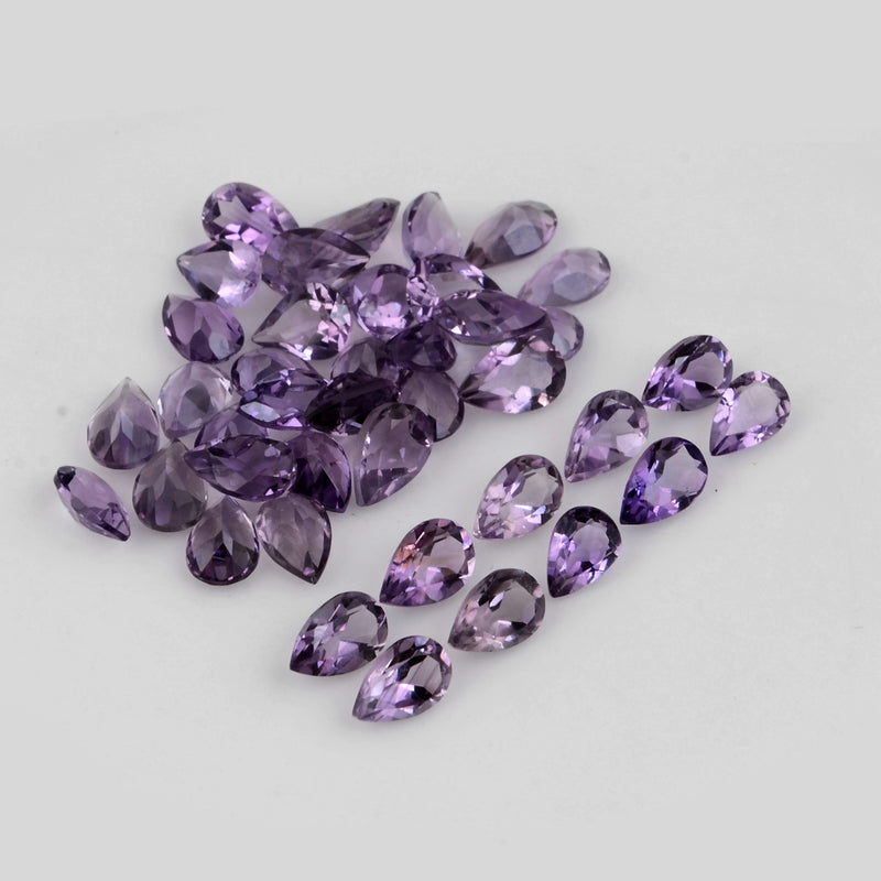 31.27 Carat Pear Purple Amethyst Gemstone
