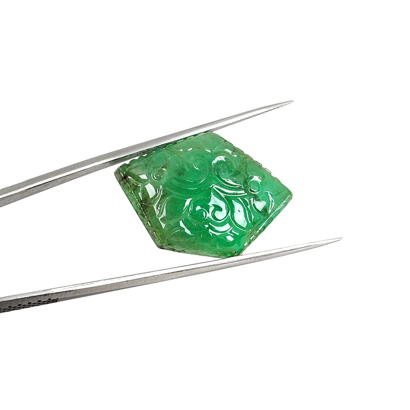 44 Carat Green Color Fancy Emerald Gemstone