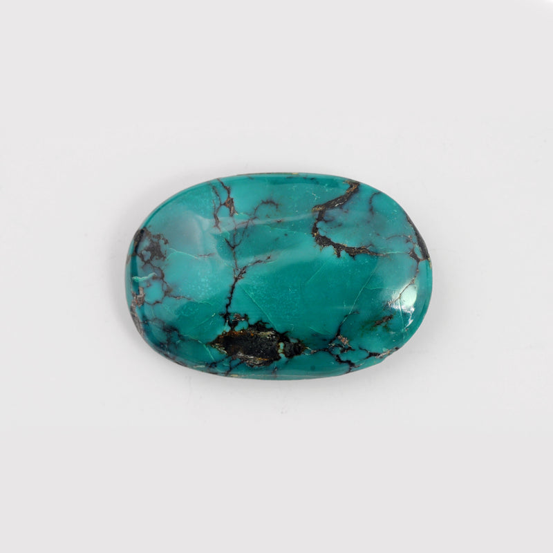 44.25 Carat Blue Color Oval Turquoise Gemstone