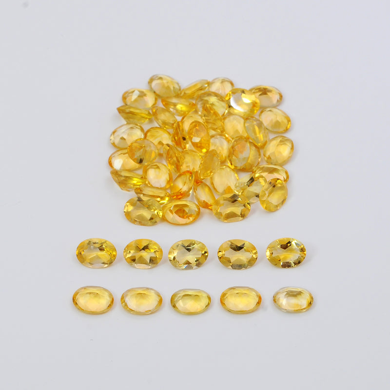 Oval Yellow Color Citrine Gemstone 52.00 Carat