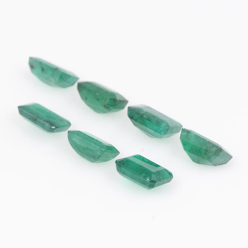 7 pcs Emerald  - 3.85 ct - Octagon - Green