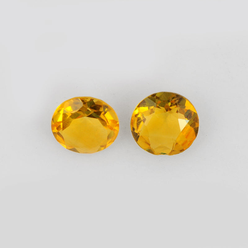 1.18 Carat Yellow Color Round Citrine Gemstone