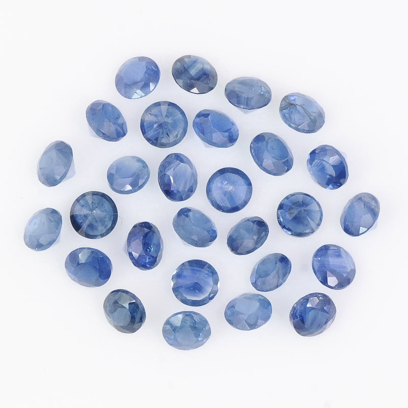28 pcs Sapphire  - 4.16 ct - ROUND - Blue